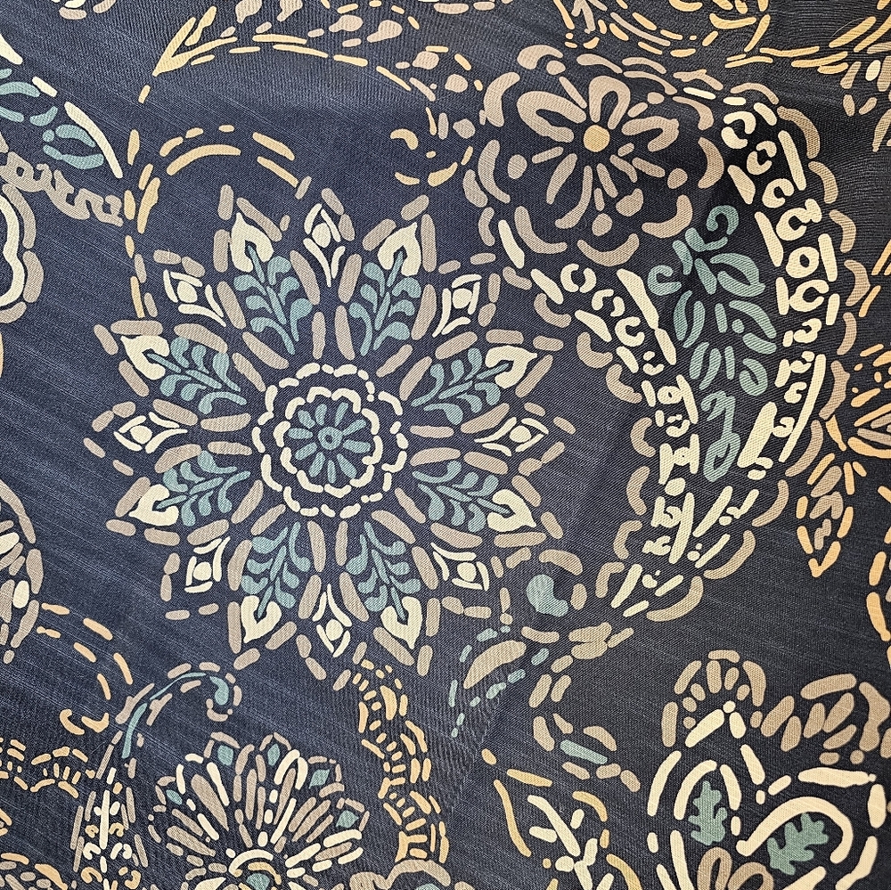 2 Pairs Floral/ Paisley Print Drapes With Matching Tiebacks 108"x40"